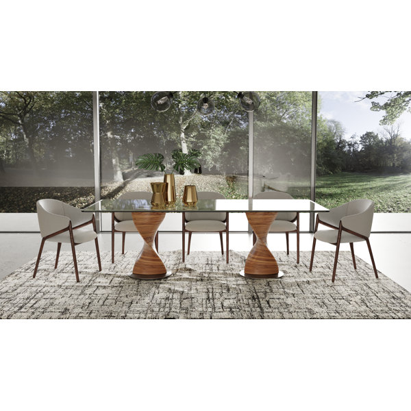 VIG Furniture Cleveland Double Pedestal Dining Table & Reviews Wayfair